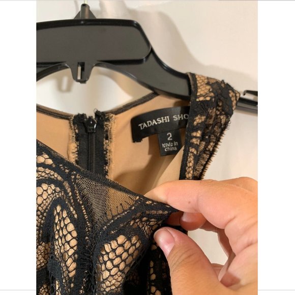 NEW $648 Tadashi Shoji‎ Aubrie Mini Fringe Lace Great Gatsby Dress [ SZ 2 ] - Picture 9 of 13